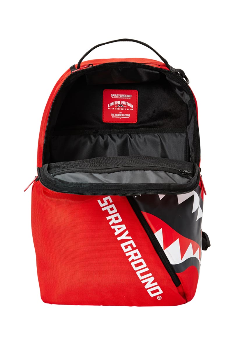 Sprayground Backpack Angled Shark Red