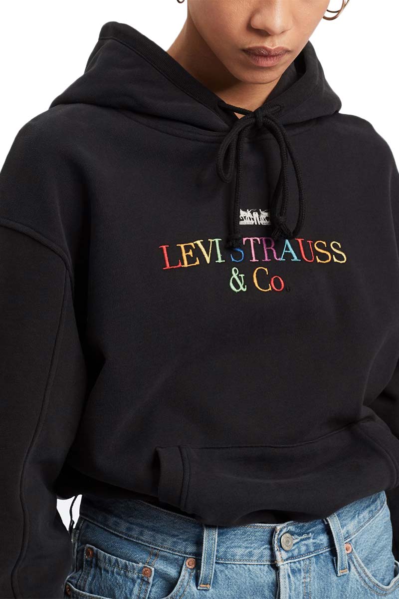 levi black hoodie