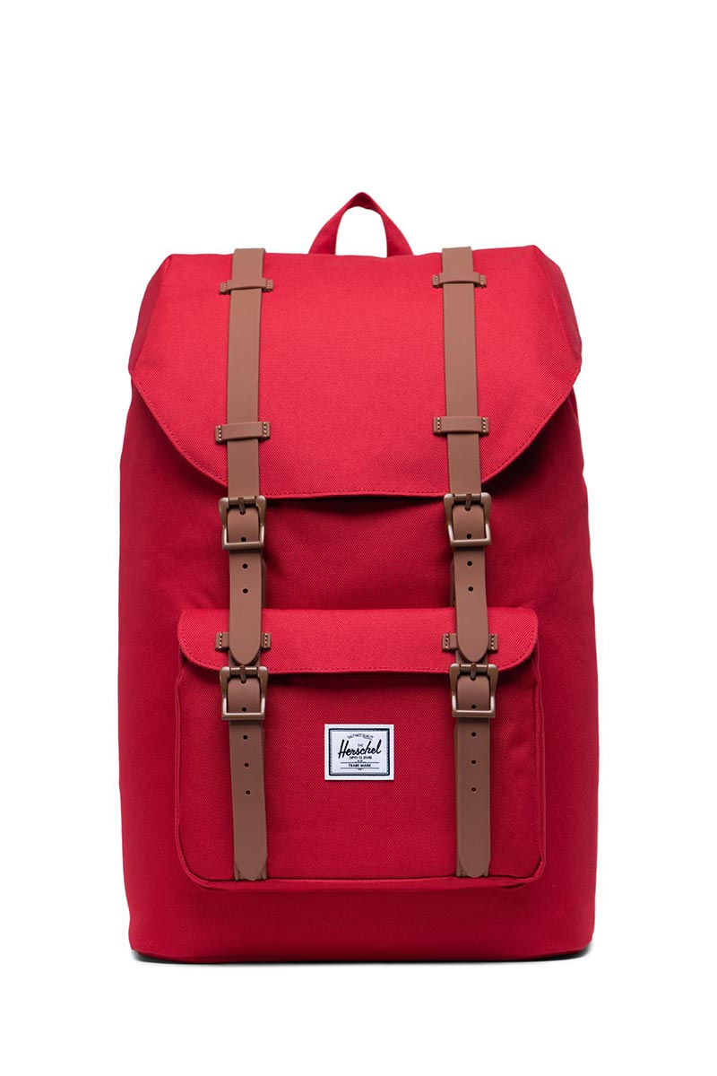 Herschel Little America mid volume backpack red/saddle brown