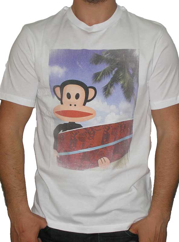 Paul Frank Julius Surfer image ανδρικό t-shirt λευκό