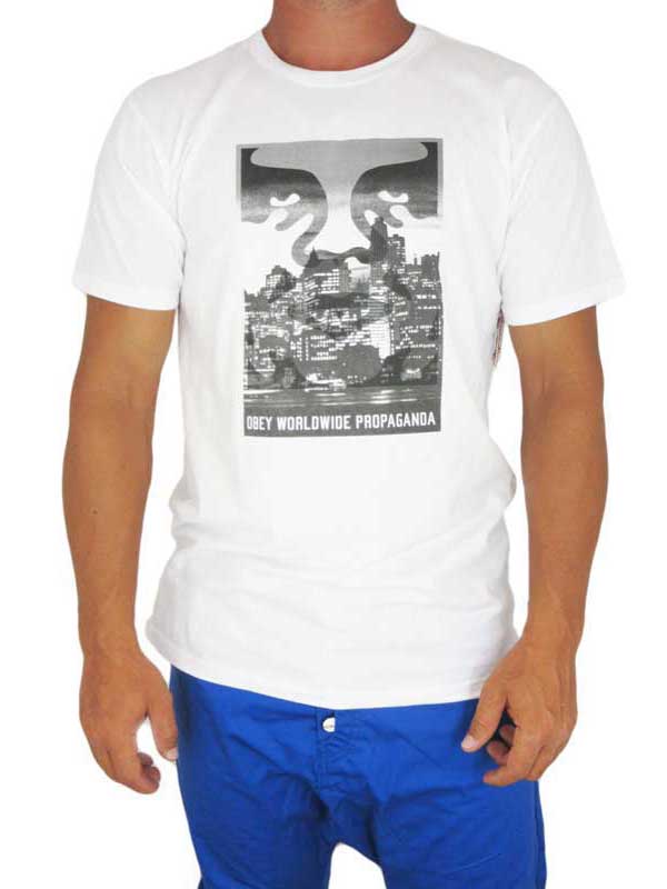Obey ανδρικό T-shirt Nightwatch λευκό