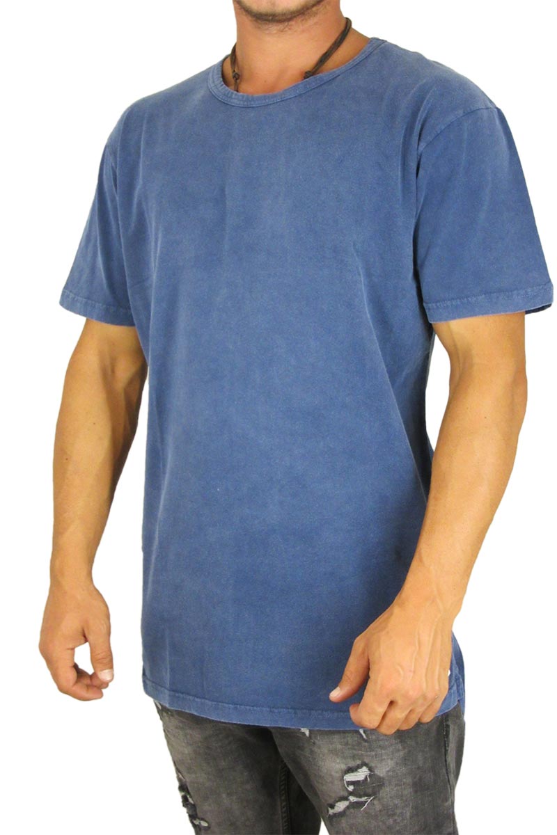 Ανδρικό longline t-shirt Bigbong μπλε