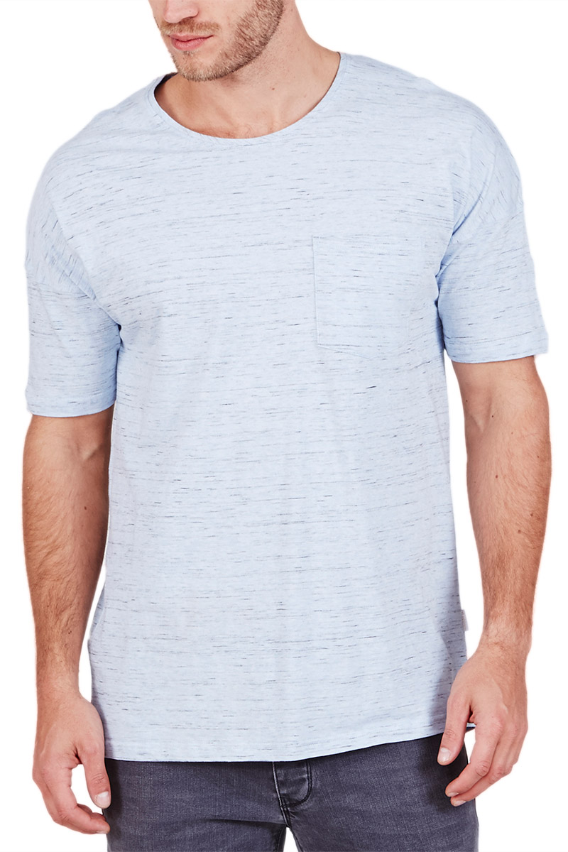 Minimum ανδρικό t-shirt Cranford γαλάζιο μελανζέ