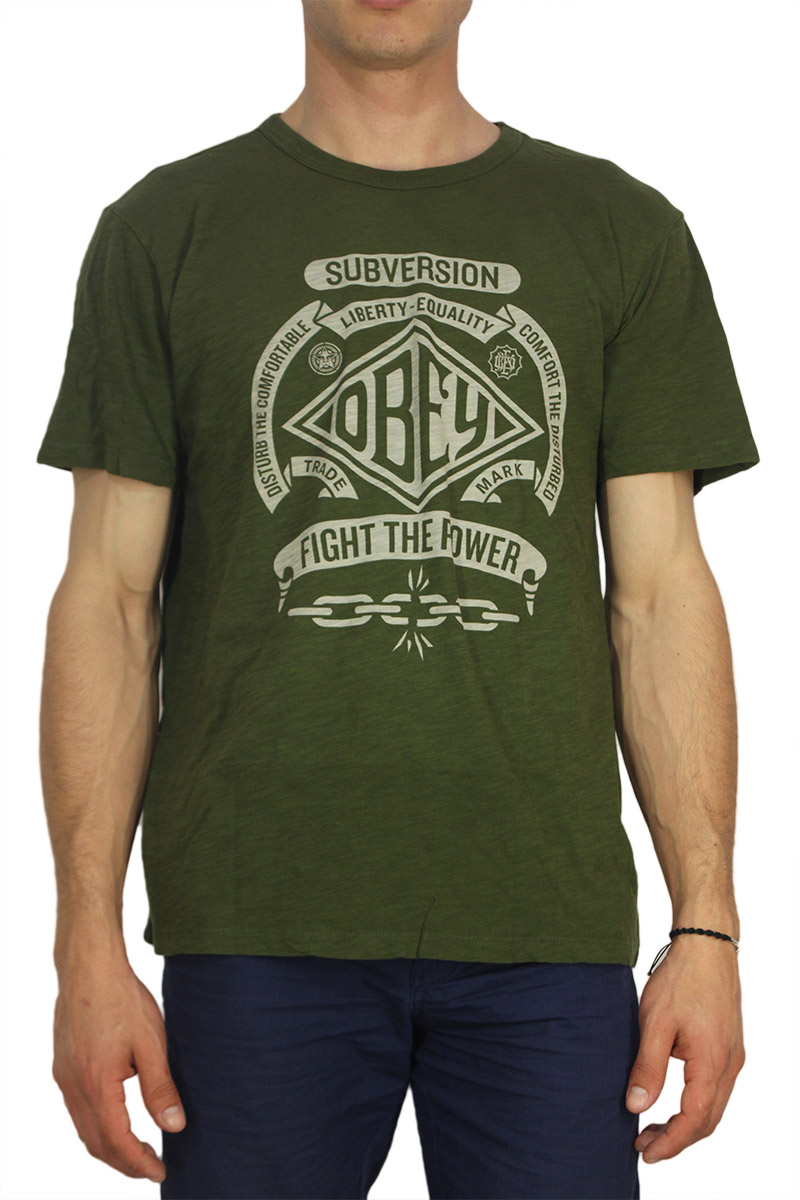 Obey ανδρικό T-shirt Disturb the comfortable army green