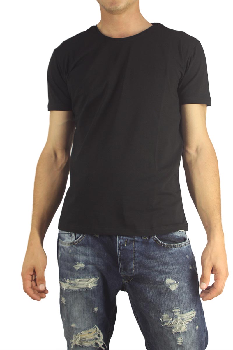 Ανδρικό basic t-shirt μαύρο