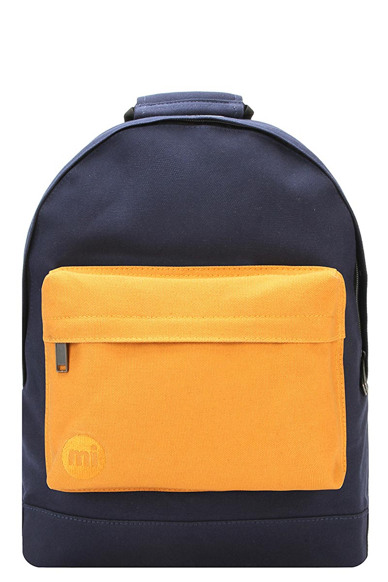 Mi-Pac Premium canvas backpack tonal navy/yellow