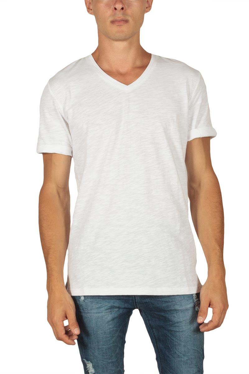 Minimum Earlham ανδρικό slub t-shirt λευκό