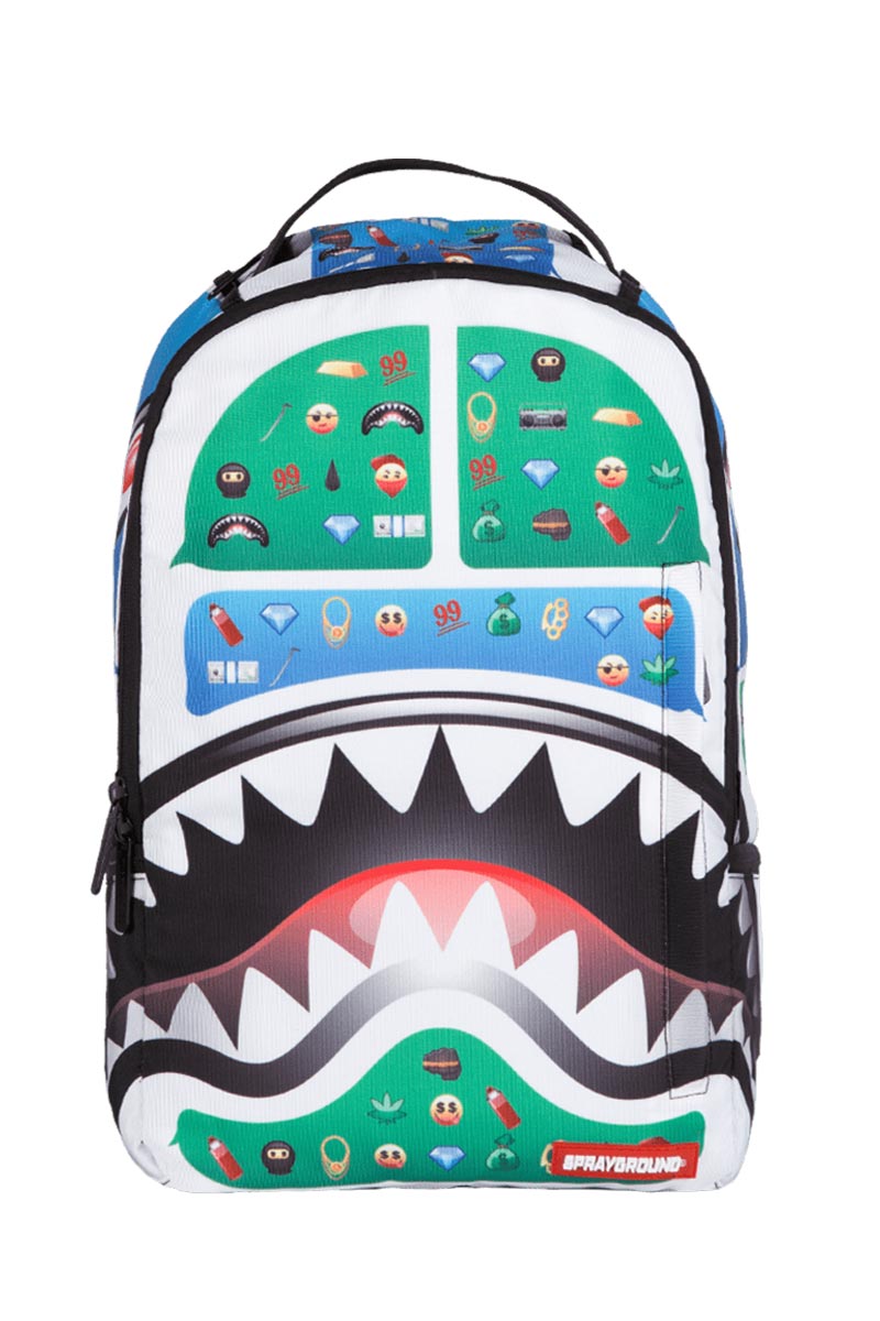 Sprayground Emoji shark backpack