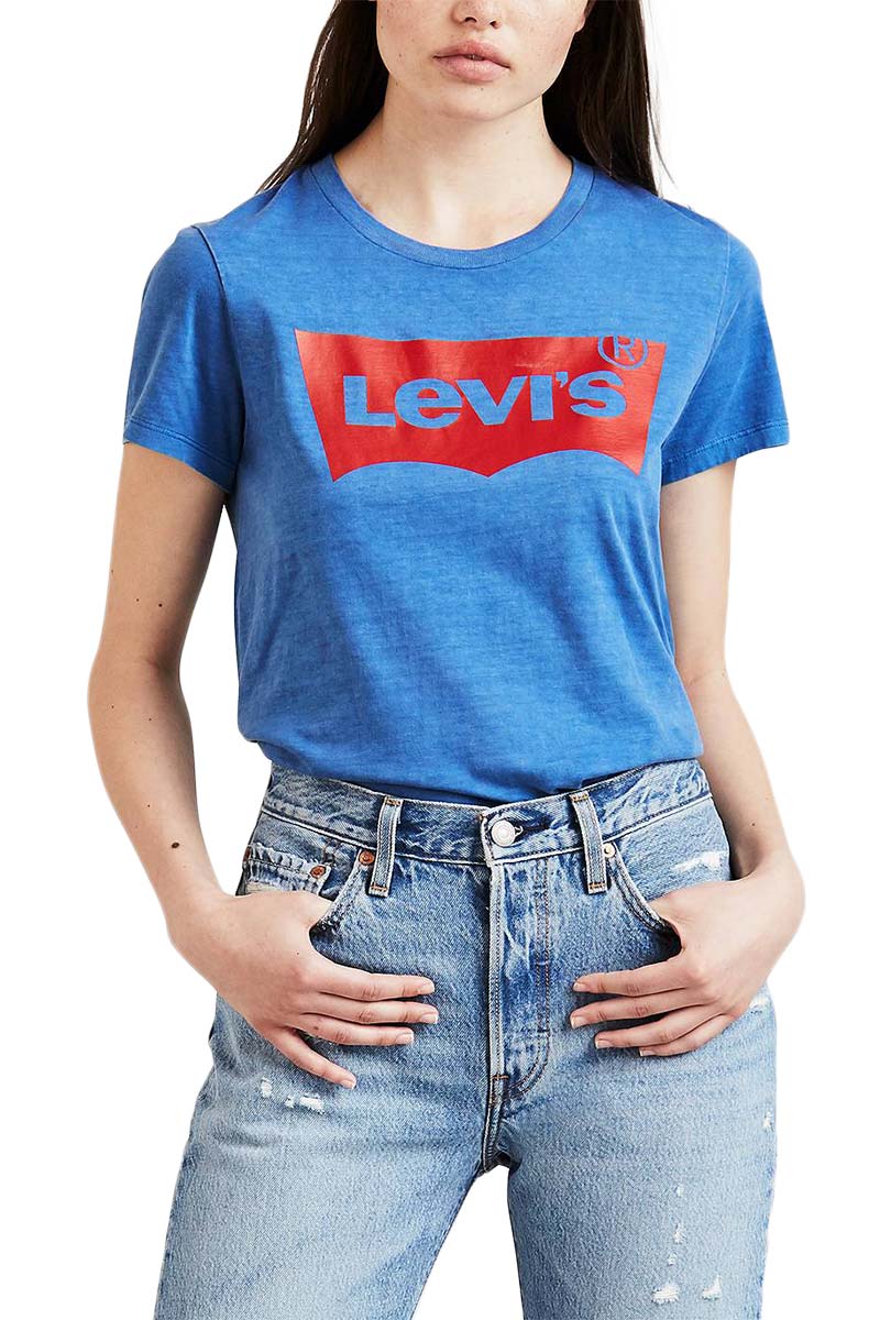 levis blue logo t shirt