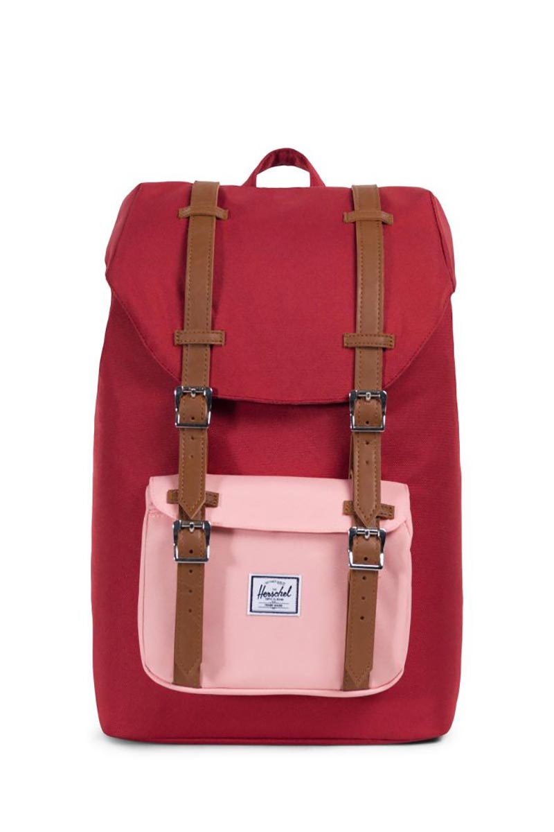 Herschel backpack Little America mid volume brick red/peach