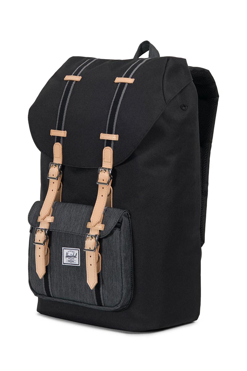 herschel little america black denim