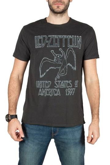 Amplified Led Zeppelin USA Tour 77 t-shirt charcoal