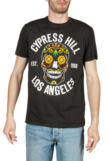 Amplified Cypress Hill floral skull t-shirt charcoal