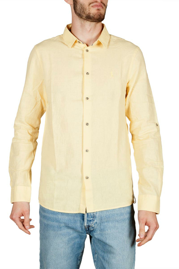 Anerkjendt Niko linen blend shirt lemon
