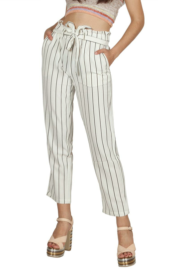 Rut & Circle Ofelia cropped pants white-black stripes