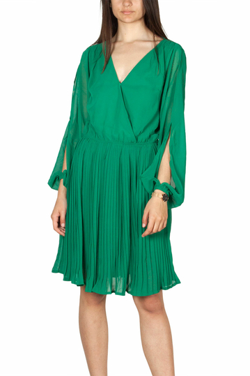 Rut and Circle κρουαζέ πλισέ φόρεμα πράσινο