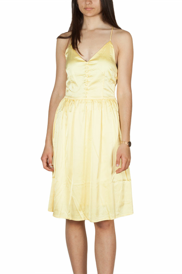 Rut and Circle τιραντέ σατέν φόρεμα κίτρινο