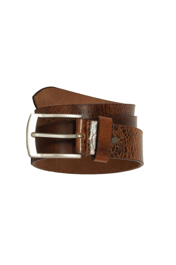 Men's leather belt vintage tan