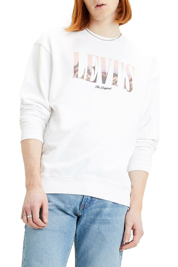 Levi's® Graphic crew sweatshirt serif white