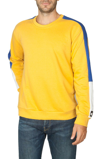 Bigbong sweatshirt yellow with side stripe