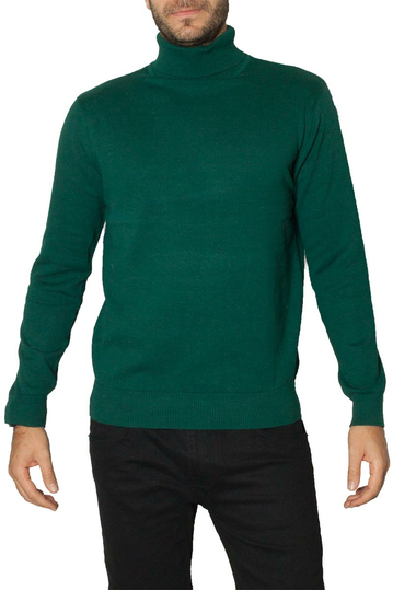 Brave Soul roll neck sweater dark green
