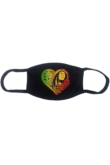 Bob Marley  One love heart face mask