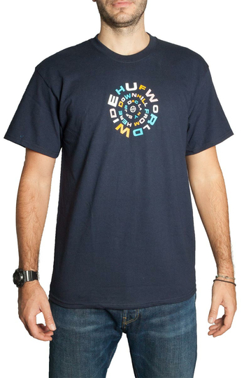 Huf t-shirt downward spiral navy