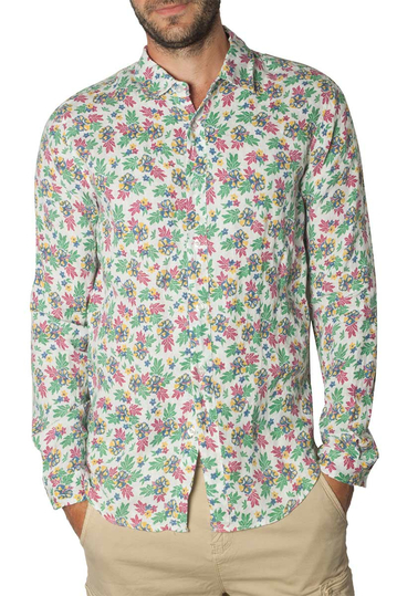 Men's linen shirt floral