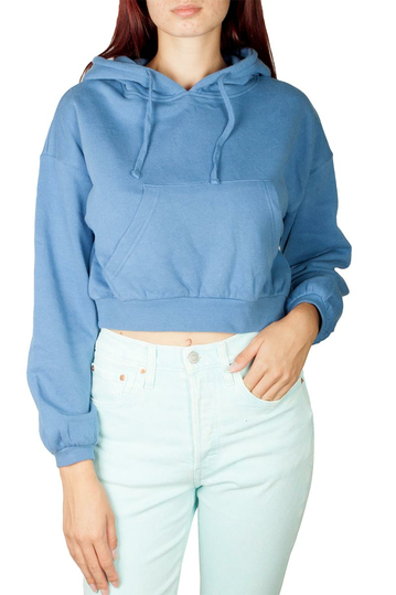 Scout cropped hoodie blue