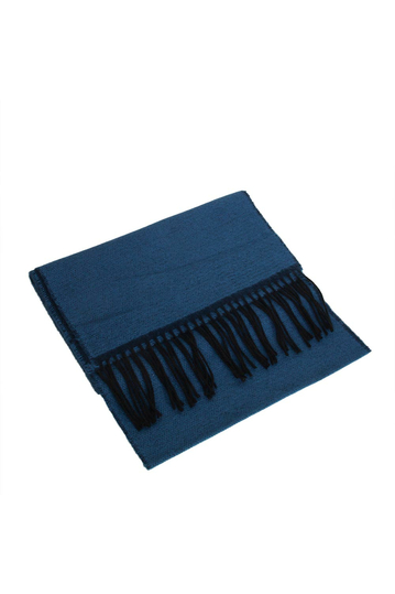 Fringe scarf blue