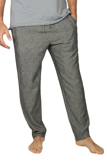 Bigbong linen pants grey melange
