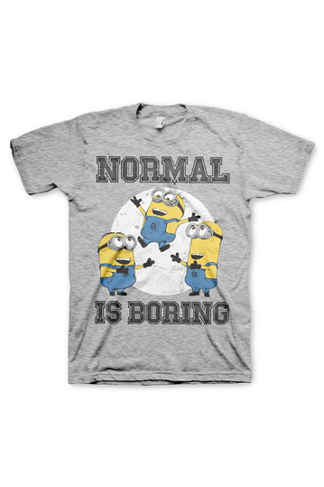 Minions T-shirt - Normal Life Is Boring heather grey