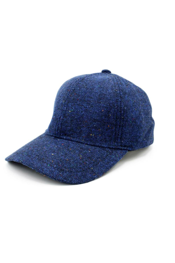 Tweed baseball cap blue