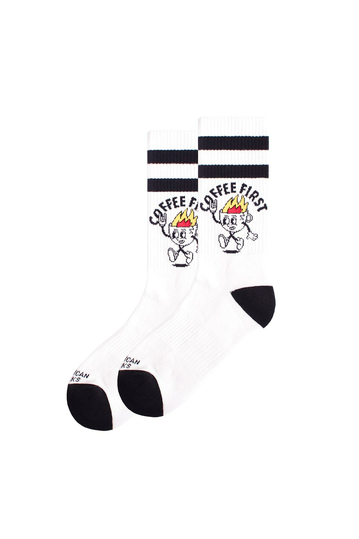American Socks Κάλτσες Coffee First Mid High