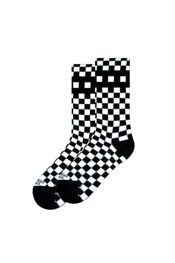 American Socks Checkerboard Black/White Mid High Socks