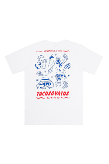 American Socks Unisex T-shirt Tacos & Vatos White