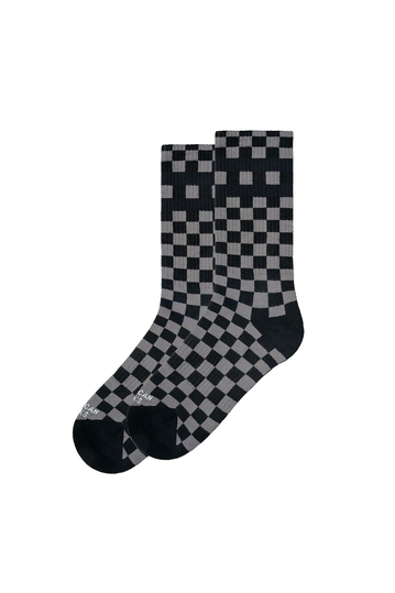 American Socks Checkerboard Black/Grey Mid High Socks
