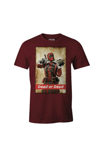 Cotton Division Marvel Deadpool Dead Or Dead T-shirt Burgundy