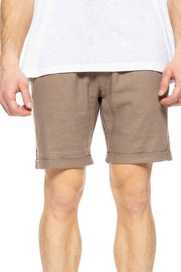 Splendid Linen Shorts Fango