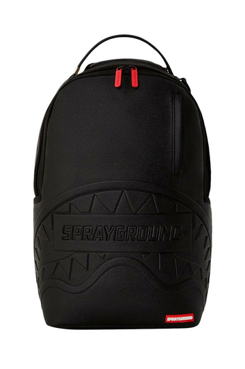Sprayground Shark Smash Logo Black Embossed Backpack