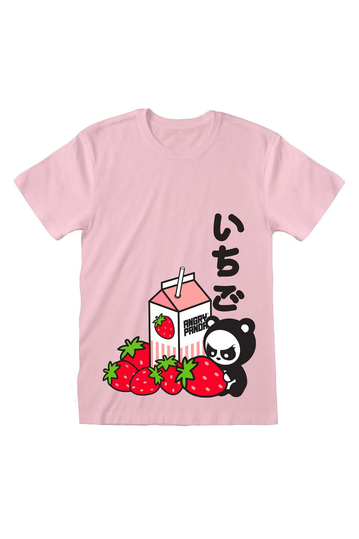 Unisex T-Shirt Angry Panda - Strawberry