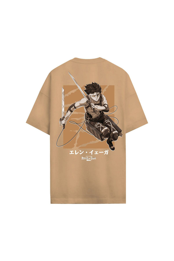 Cotton Division Oversize T-shirt Attack on Titans Leader Of The Soldier