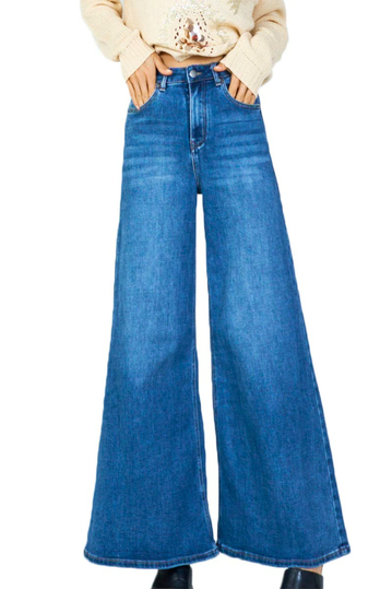 Wide Leg Jeans With Relaxed Fit