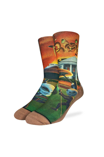 Good Luck Sock Men's Socks Alien Invasion