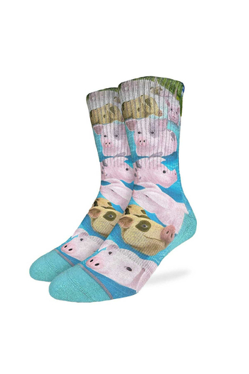 Good Luck Sock Men's Socks Swimming Pigs