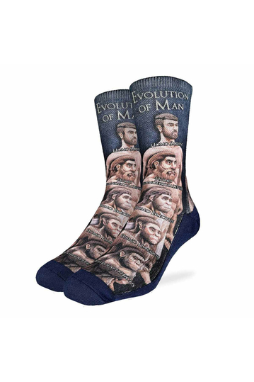 Good Luck Sock Men's Socks Human Evolution