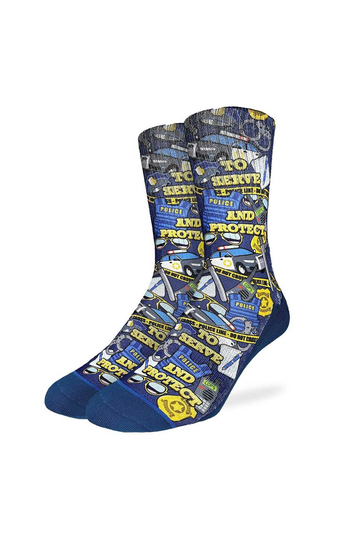 Good Luck Sock Men's Socks Police To Serve and Protect