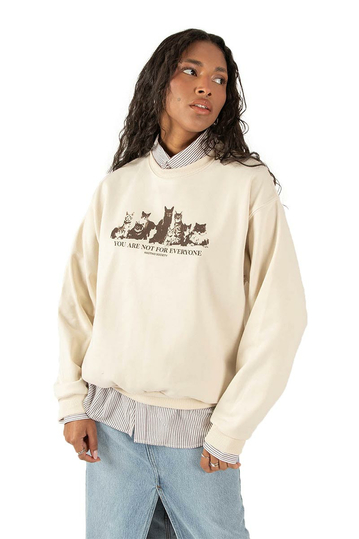 Kaotiko Cat Family Sweatshirt Bone