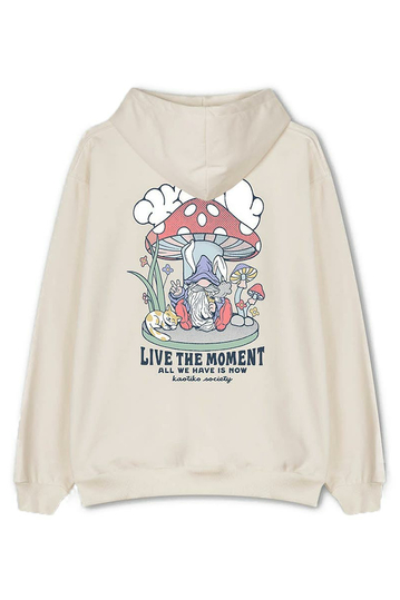 Kaotiko Live The Moment Hoodie Bone