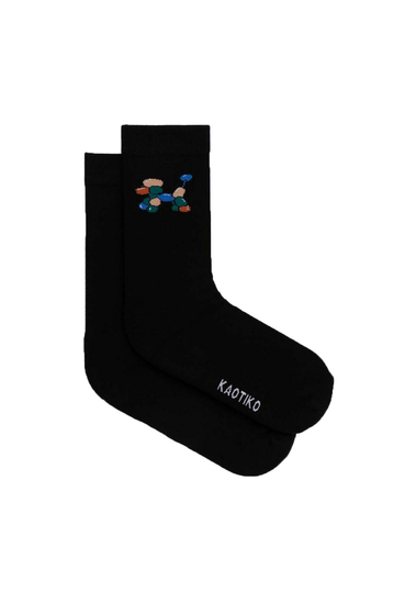 Kaotiko Poodle Balloon Socks Black